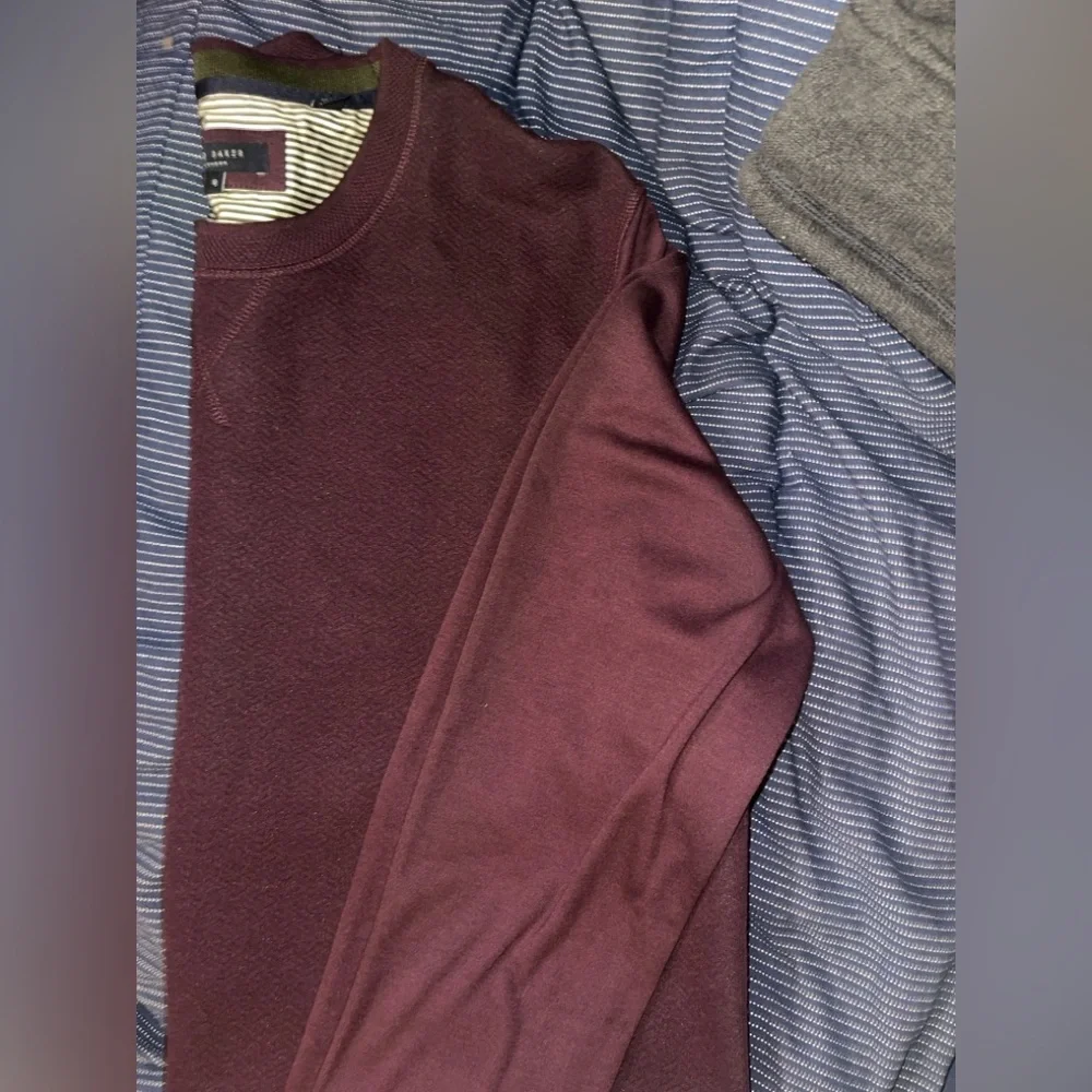 Ted Baker Men's Dark Red Crewneck Sweater